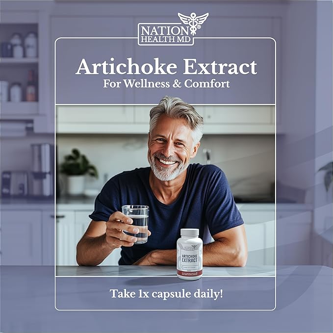 Artichoke 500 mg - Natural Artichoke Leaf Extract for Liver Health Supplement - Digestive Support for Women & Men - Vegan, Dairy & Gluten Free, Non-GMO - 30 Capsules