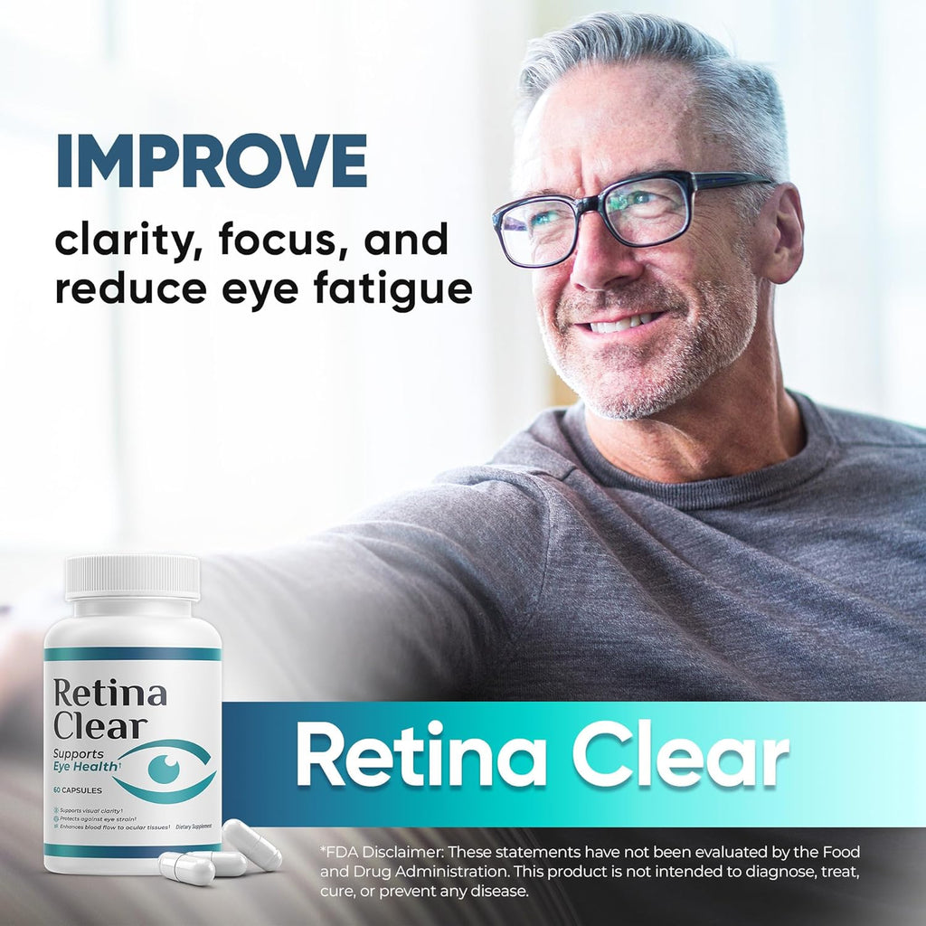Vision Support Supplement – Eye Health Formula with Lutein, Zeaxanthin, Quercetin, Vitamin A, Zinc, & Bilberry – Supports Visual Clarity, Focus & Eye Fatigue Relief – 6-Pack