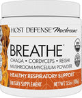 Host Defense Breathe* Powder - Immune & Respiratory Support Mushroom Supplement - Herbal Lung Health Support Supplement with Chaga, Reishi & Cordyceps - 3.5 oz (66 Servings)*