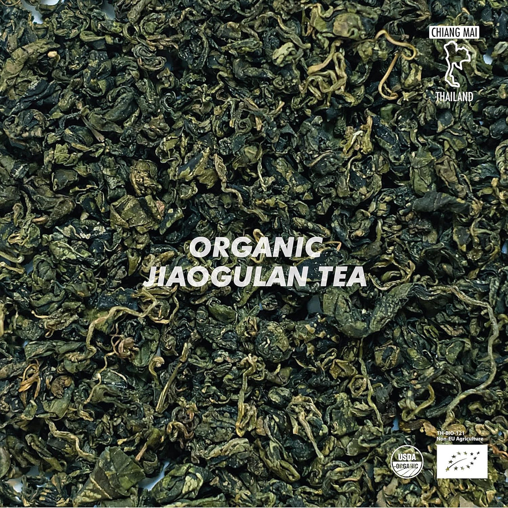 Organic Gynostemma Tea - Jiaogulan Tea 17.63 OZ (400+ cups) – Certified USDA & EU Organic – Loose Leaf - Caffeine Free - Directly from Thailand Local farmer - Eternal life Herb - Northlandtea