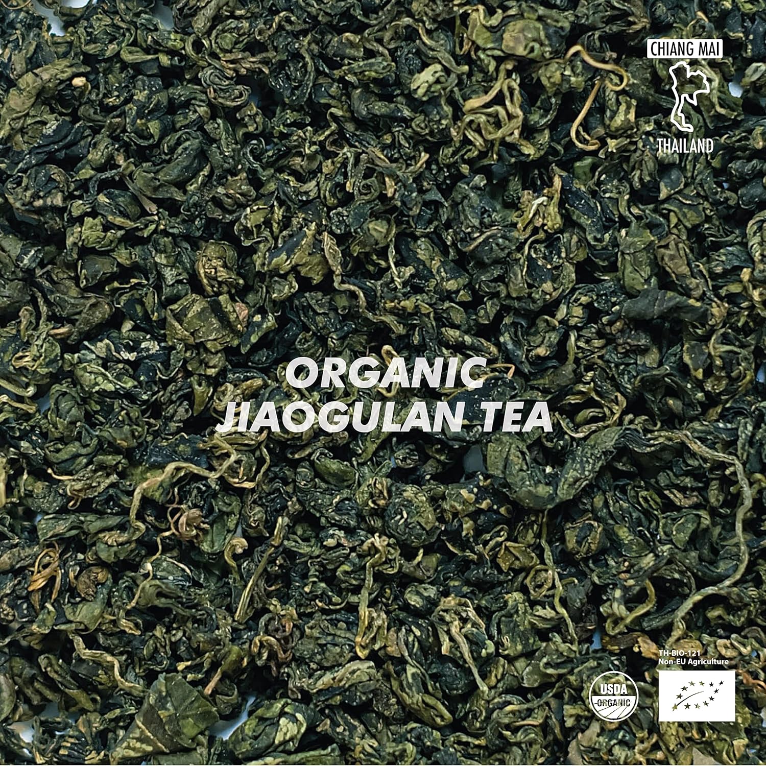 Organic Gynostemma Tea - Jiaogulan Tea 17.63 OZ (400+ cups) – Certified USDA & EU Organic – Loose Leaf - Caffeine Free - Directly from Thailand Local farmer - Eternal life Herb - Northlandtea