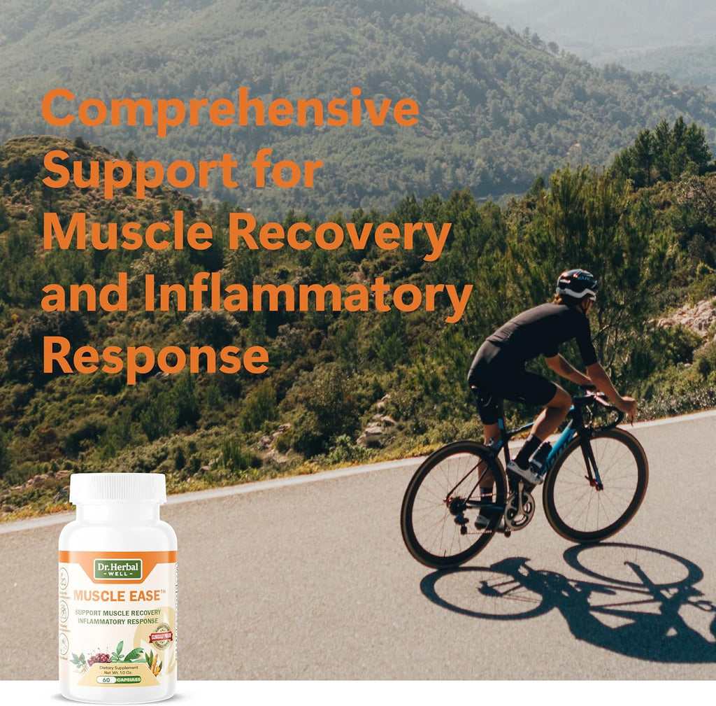 DR.HERBAL WELL Muscle Ease - Joint, Muscle & Nerve Support Fast Acting Relax Comfort Recovery Natural Herbal Supplement - (60 Capsules) MAX-Strength