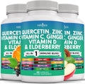 Quercetin Zinc Vitamin C Vitamin D Bromelain Elderberry - Nettle Supplement with Artemisinin, Sea Moss, Echinacea - 180 Count