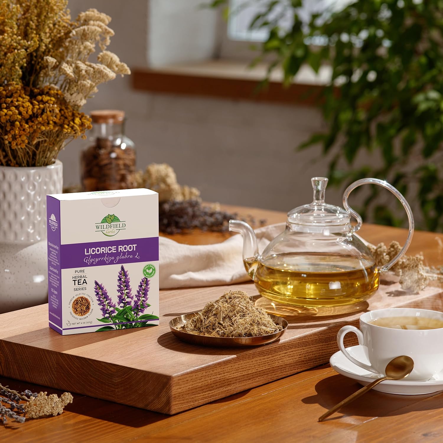 4 oz. Licorice Root Tea Liqorish Root Tea Herb (Glycyrrhiza Glabra) - 113g Bags Licorice Roots Raiz De Regaliz