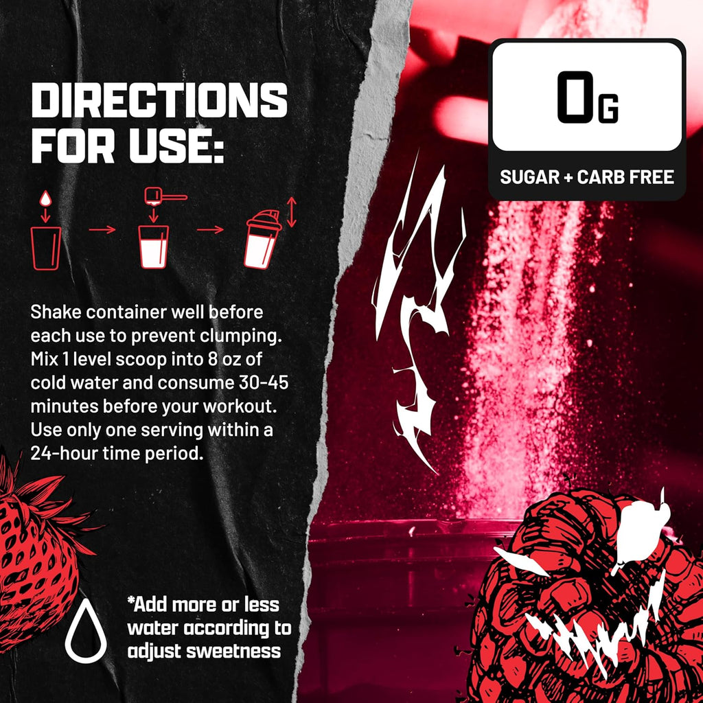 Outrage Ultra HIGH STIM Pre-Workout Powder for Men Fruit Punch | 400mg Caffeine, L-Citrulline, Beta-Alanine, Creatine | Extreme Energy, Focus, Strength & Endurance | 30 Servings