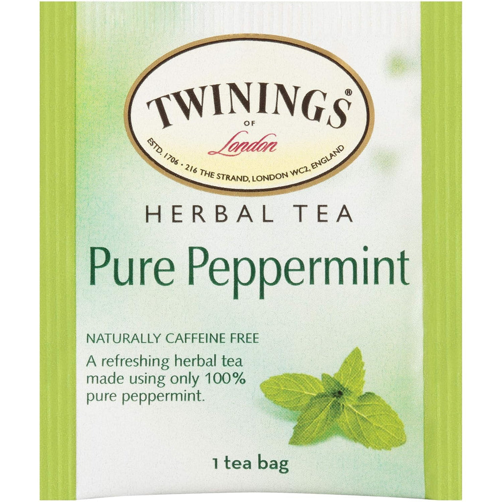 Twinings Pure Peppermint Herbal Tea Bags, 20 Count (Pack of 3)