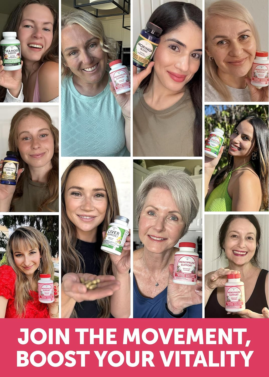 Lunakai USA Made Natural Menopause Supplements for Women – 13-in-1 Menopause Relief for Hot Flashes, Night Sweats, Sleep & Mood Support, 60ct