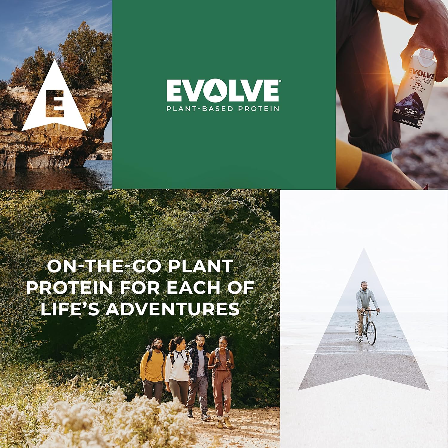 Evolve Plant Based Protein Shake, Berry Medley, 20g Vegan Protein, Immune Support, Vitamin C & Zinc, Dairy Free, No Artificial Sweeteners, Non-GMO, 10g Fiber, 11oz, (12 Pack) (Formula May Vary)