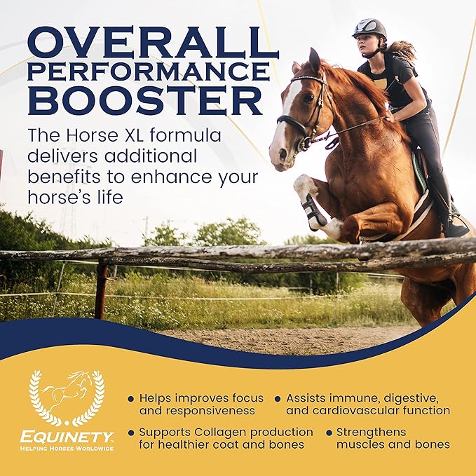100-Day Supply Horse XL Supplement – Amino Acids for Cellular Repair, Coat Defense, Weight Gain, Joint & Hoof Support – No Soy/Sugar – Equine Supplements for Muscle, Immune Support & Overall Health
