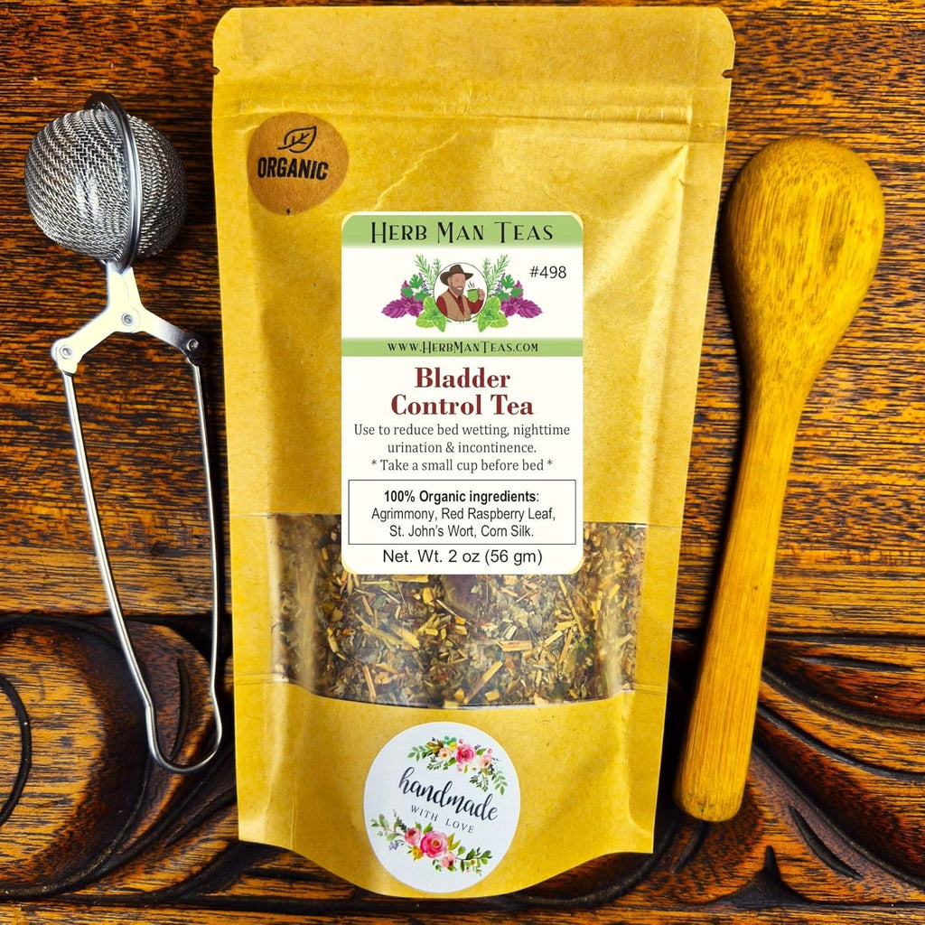 BLADDER CONTROL TEA - Herbal Blend for Nighttime Comfort & Fewer Bathroom Trips — by Master Herbalist Khabir — Organic, Non-GMO, No Additives (not for prostate related)