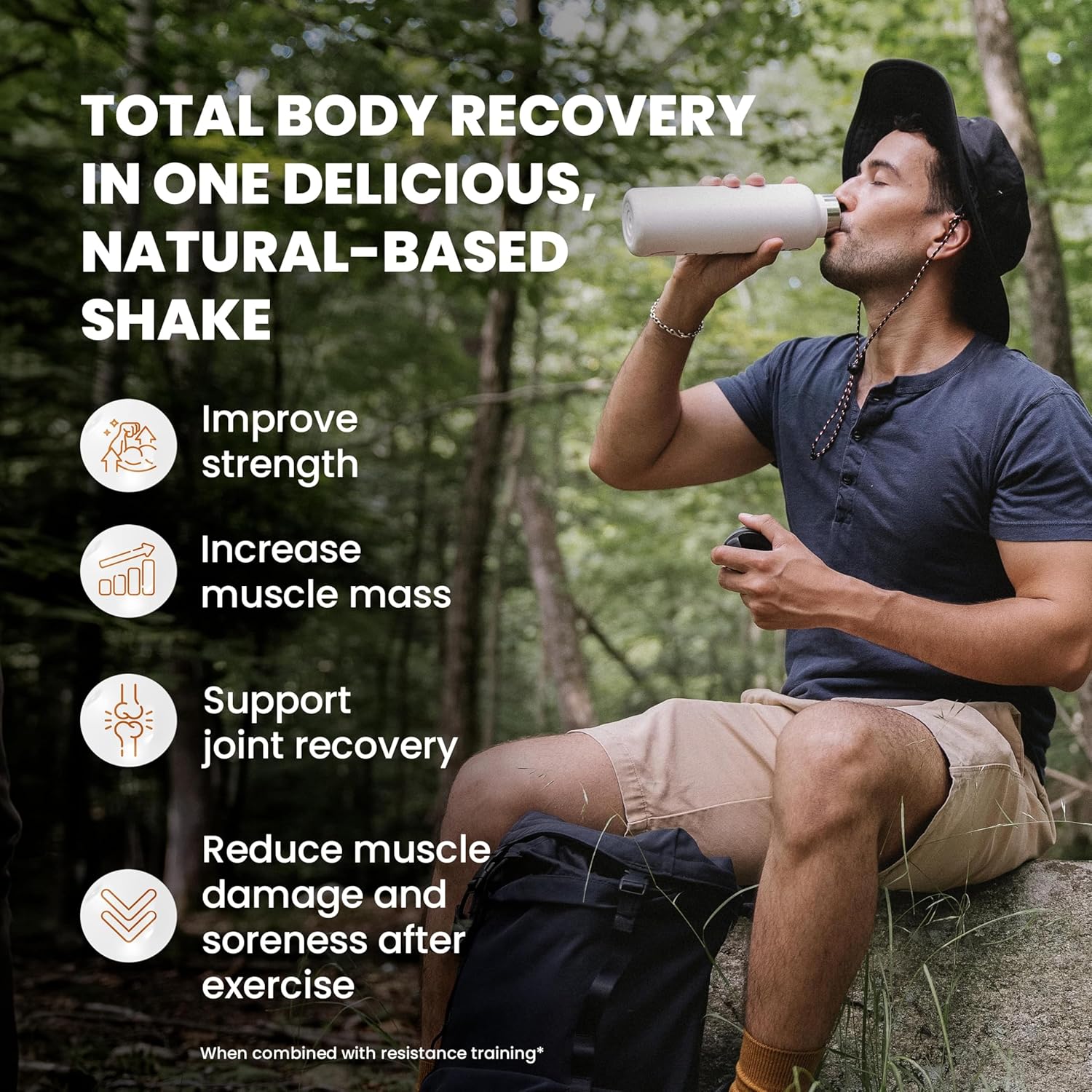 SaltWrap Protein Clinic - Total Body Recovery Shake with Collagen Peptides, HMB, Tart Cherry Extract, Pea Protein Powder Isolate, Prebiotic Fiber for Joints Natural Muscle Builder & Recovery - Vanilla