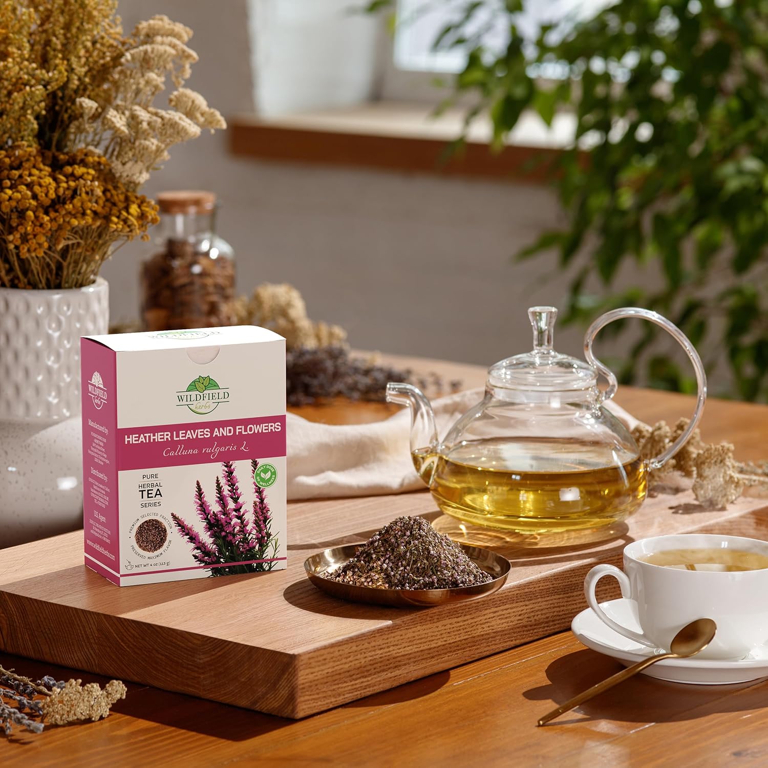4 oz. Dried Heather Flowers And Leaves Herbal Tea (Calluna vulgaris) - 113g Brecina flores y hojas