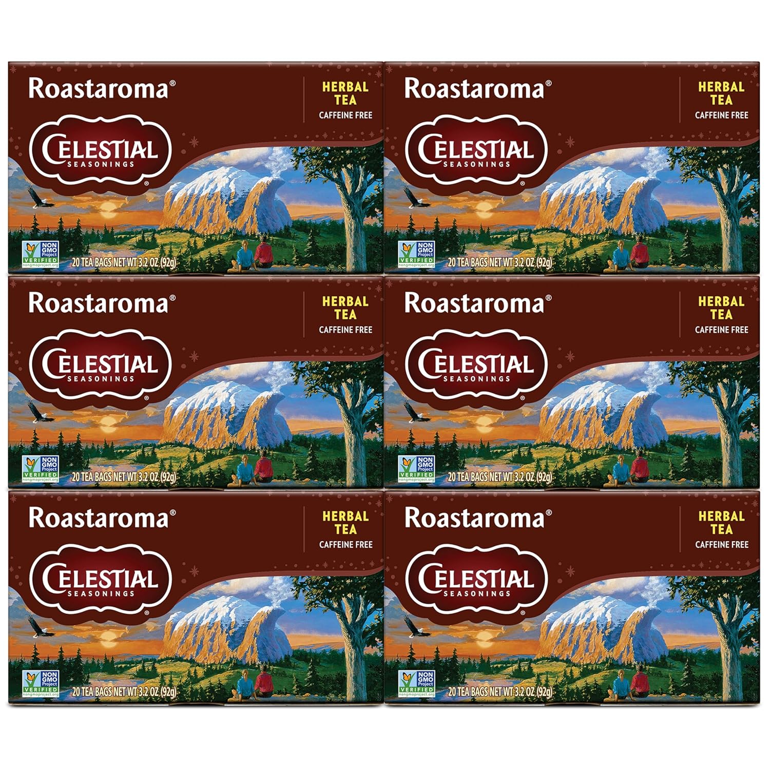 Celestial Seasonings Herbal Tea, Roastaroma, Caffeine Free, 3.3 Ounce 20 Count (Pack of 6)