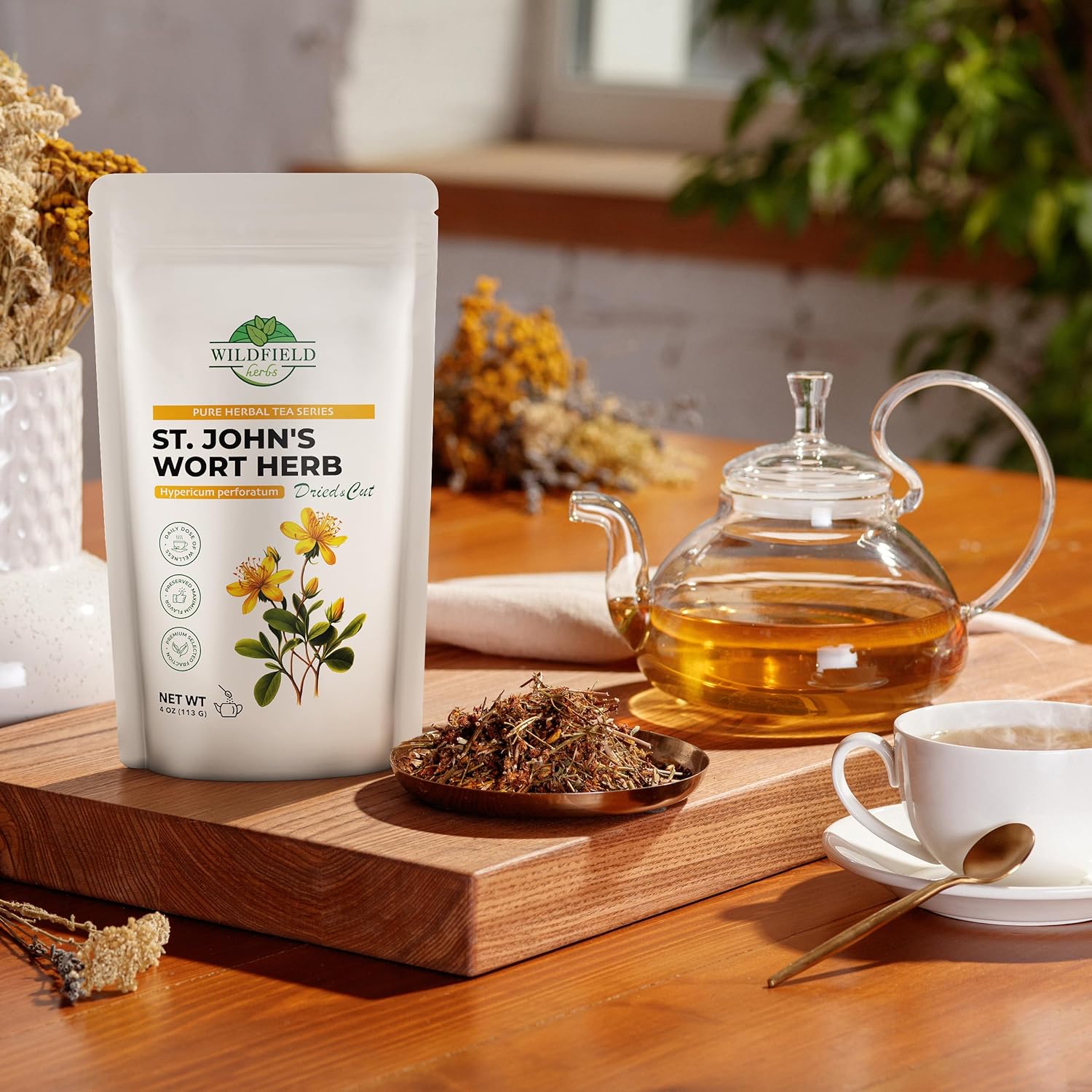 4 oz. St Johns Wort Herb Herbal Tea (Hypericum) - 113g Hierba De San Juan Herb Tea