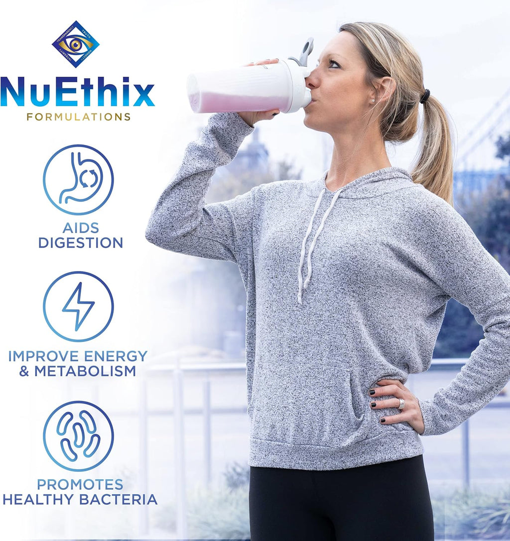 NuEthix Formulations Gourmet Greens Drink Powder Dietary Supplement with Fruit and Vegetable Superfoods and Probiotics, Espresso, 27 Servings