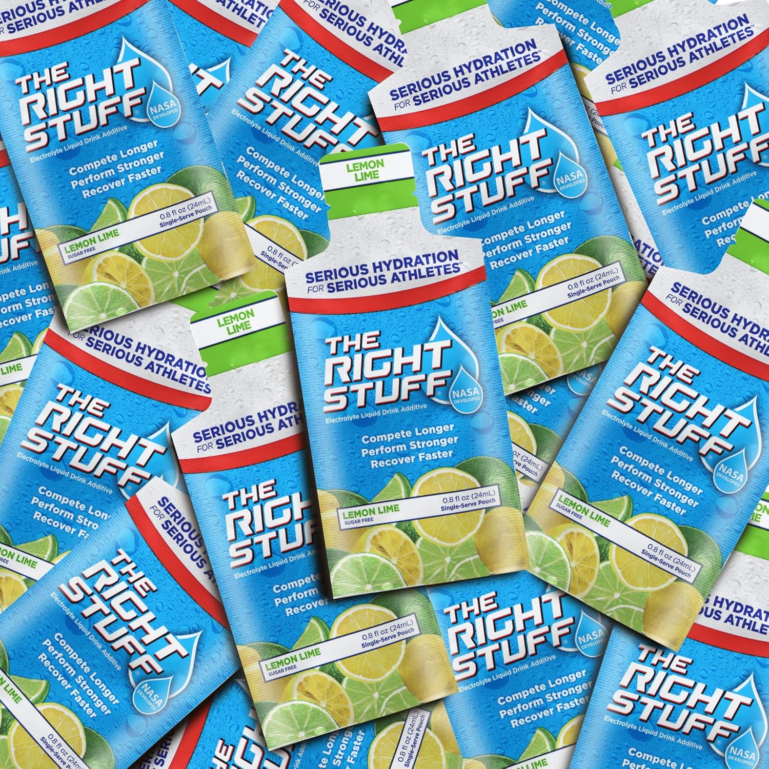 The Right Stuff electrolyte drink concentrate - 10 Pouch Box - Lemon Lime