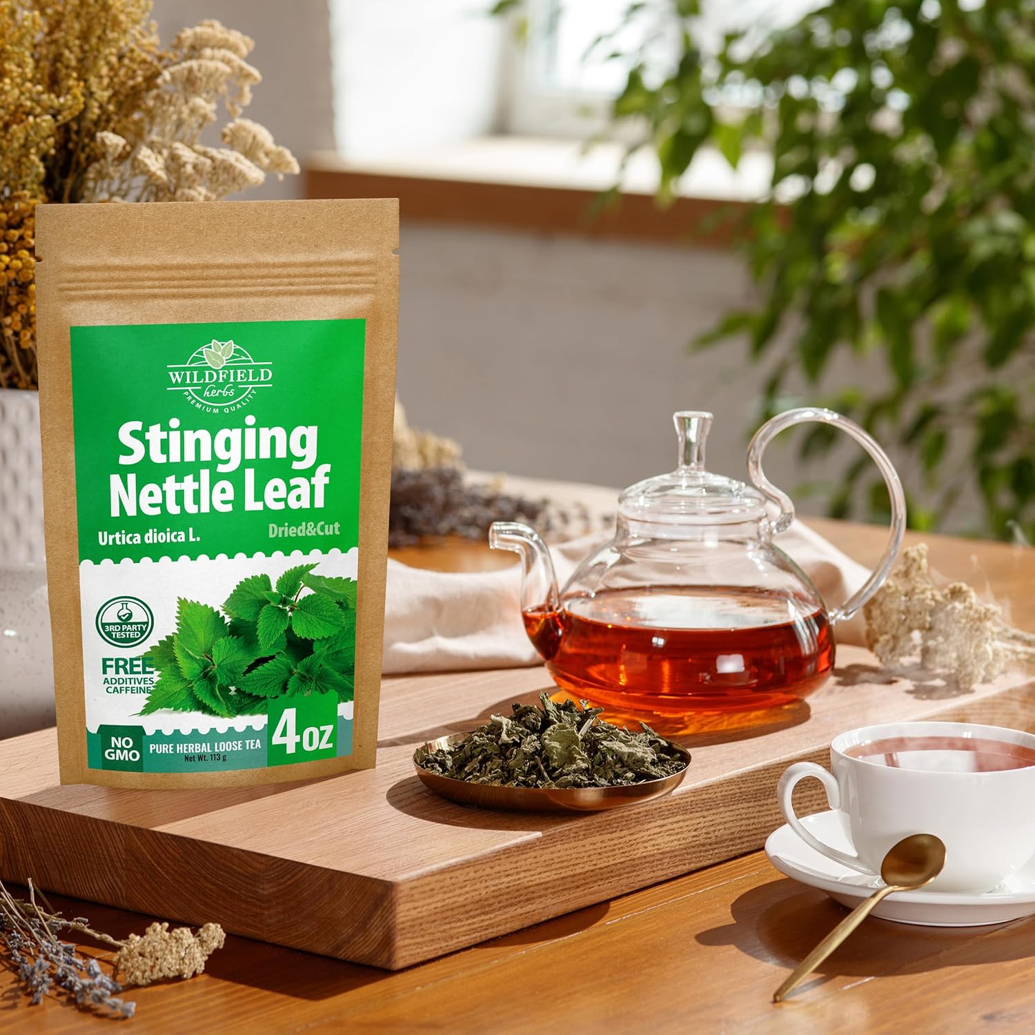 4 oz. Dried Nettle Leaf Tea Ortiga Planta Nettle Herb Bulk Stinging Nettle Leaf Herb Tea (Urtica dioica) - 113g Stinging Nettle Leaves Herbal Tea ortiga verde te