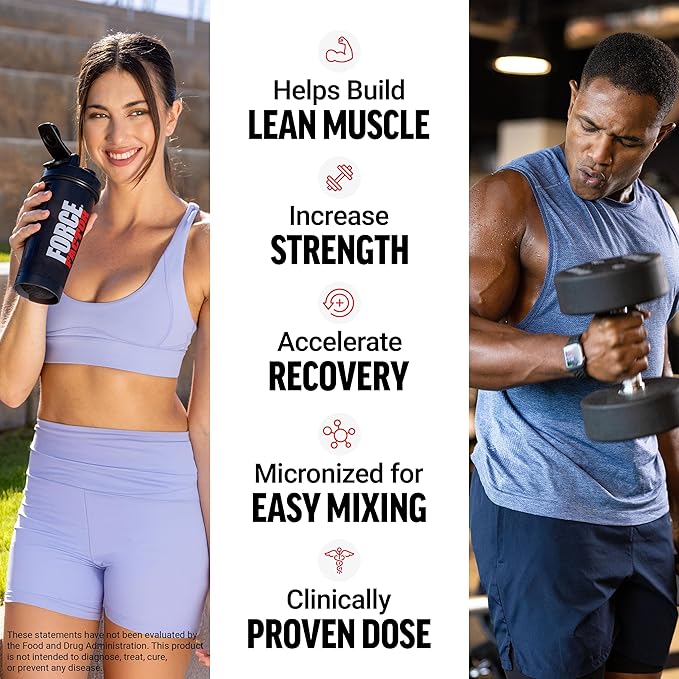 Force Factor Creatine Monohydrate Gummies, 5g Dose for Men & Women to Support Muscle, Strength, Recovery, Cognitive Health & Memory, Watermelon, 150 Gummies