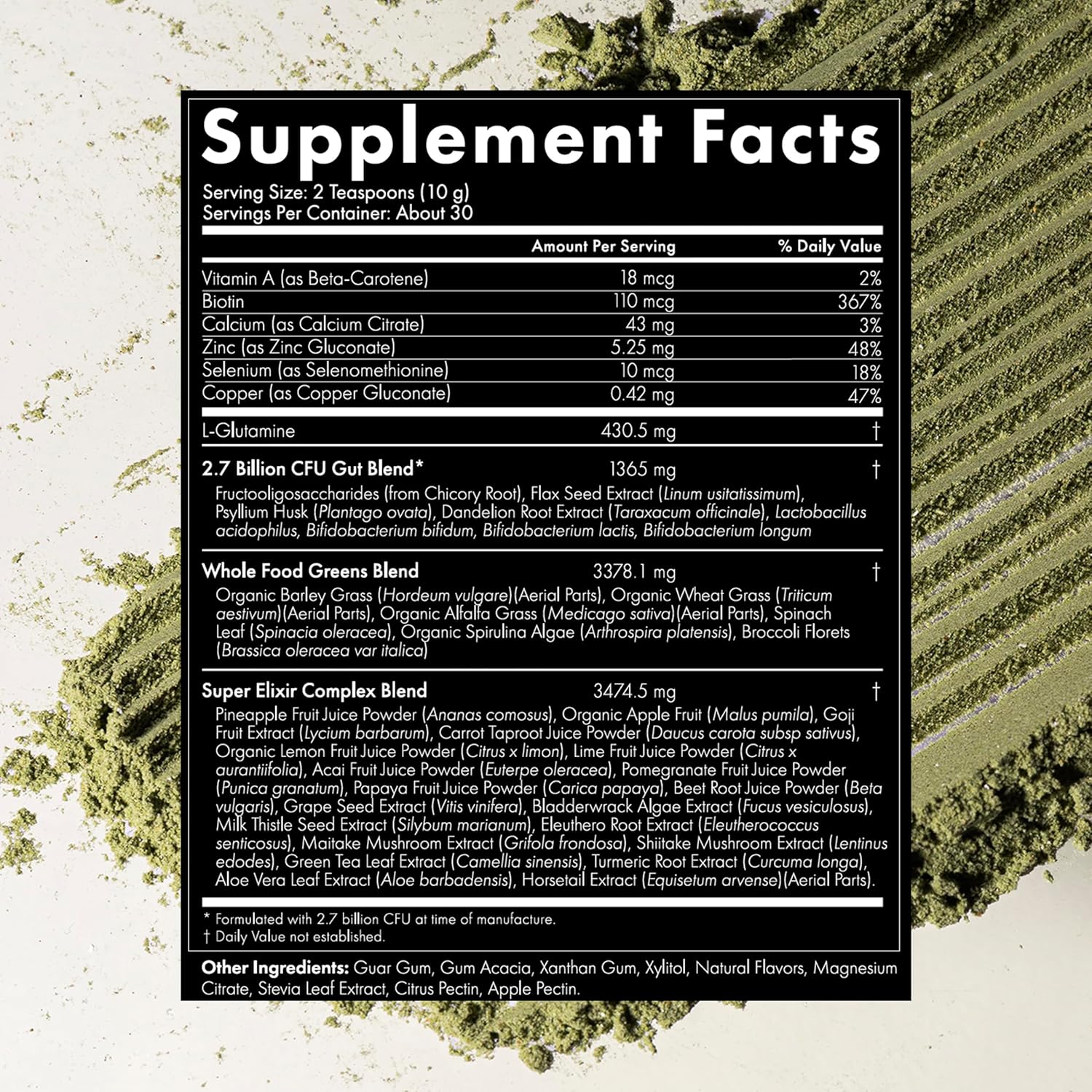 WelleCo The Super Elixir Daily Greens Powder, Probiotic Drink Mix with Whole Foods, Gluten Free, Vegan Gut Health Powder, Energy, Immunity, Healthy Skin, Hair & Nails (300g, Pineapple & Lime Jar)