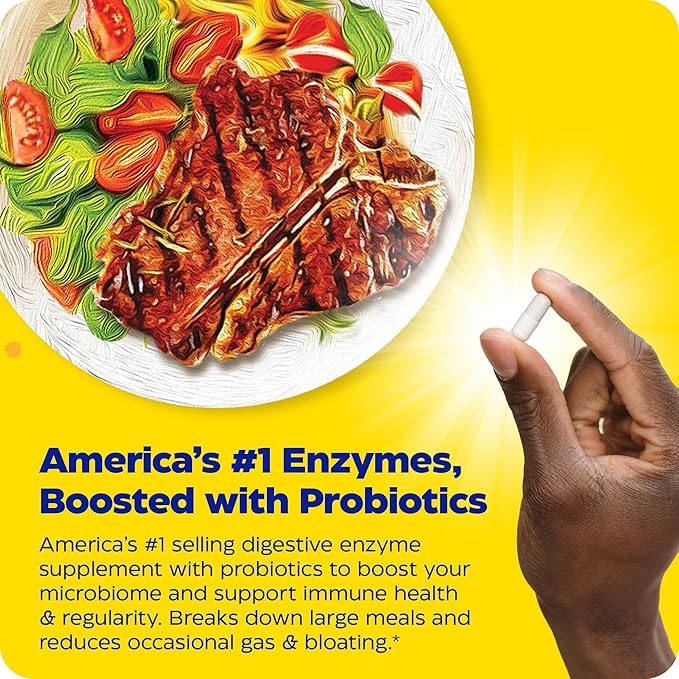 Enzymedica Digest Gold + Probiotics, 2-in-1 Digestive Enzymes & Probiotic Support, Promotes Gut Health with 1 Billion Active Cultures, 45 Capsules