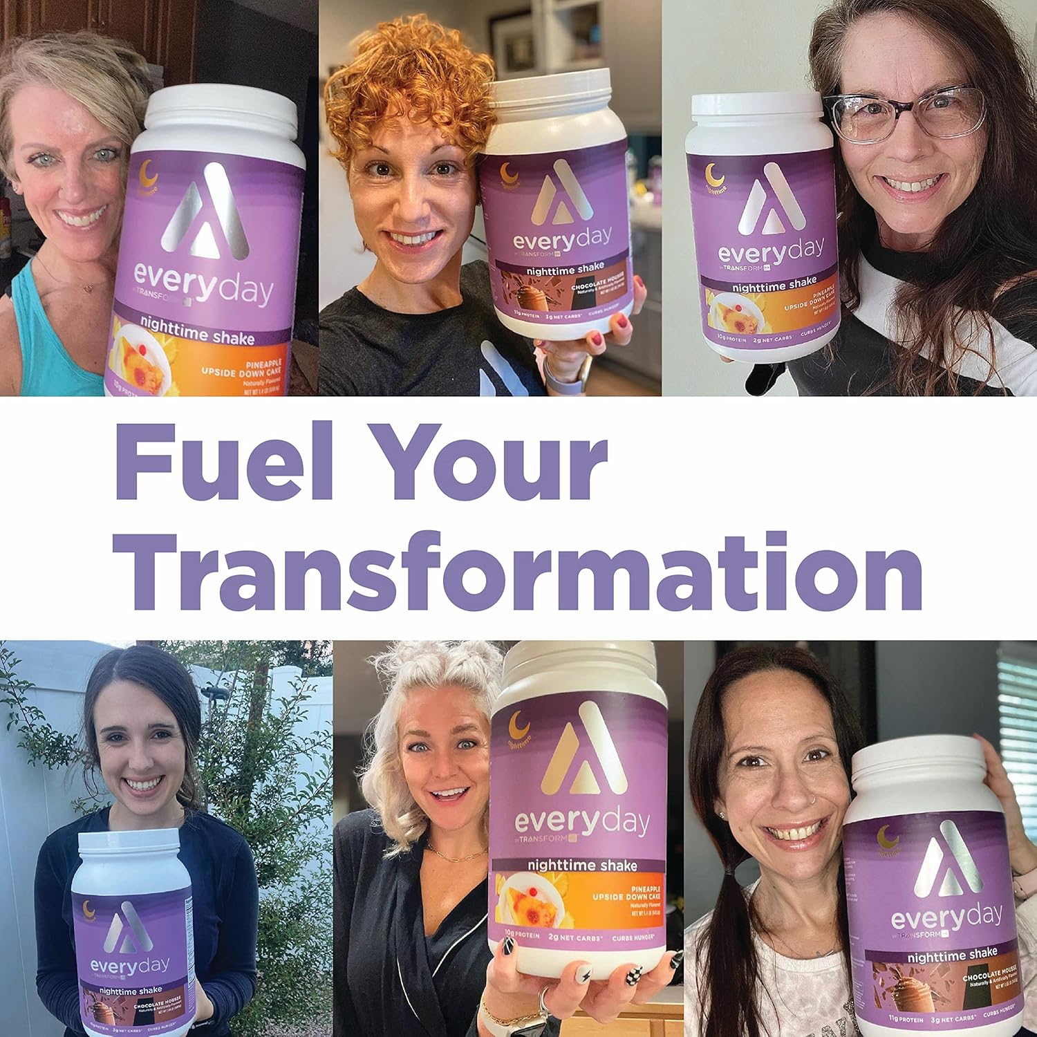 TransformHQ Nighttime Shake, Sleep + Protein Blend, 28 Servings, Pineapple Upside Down Cake Flavor