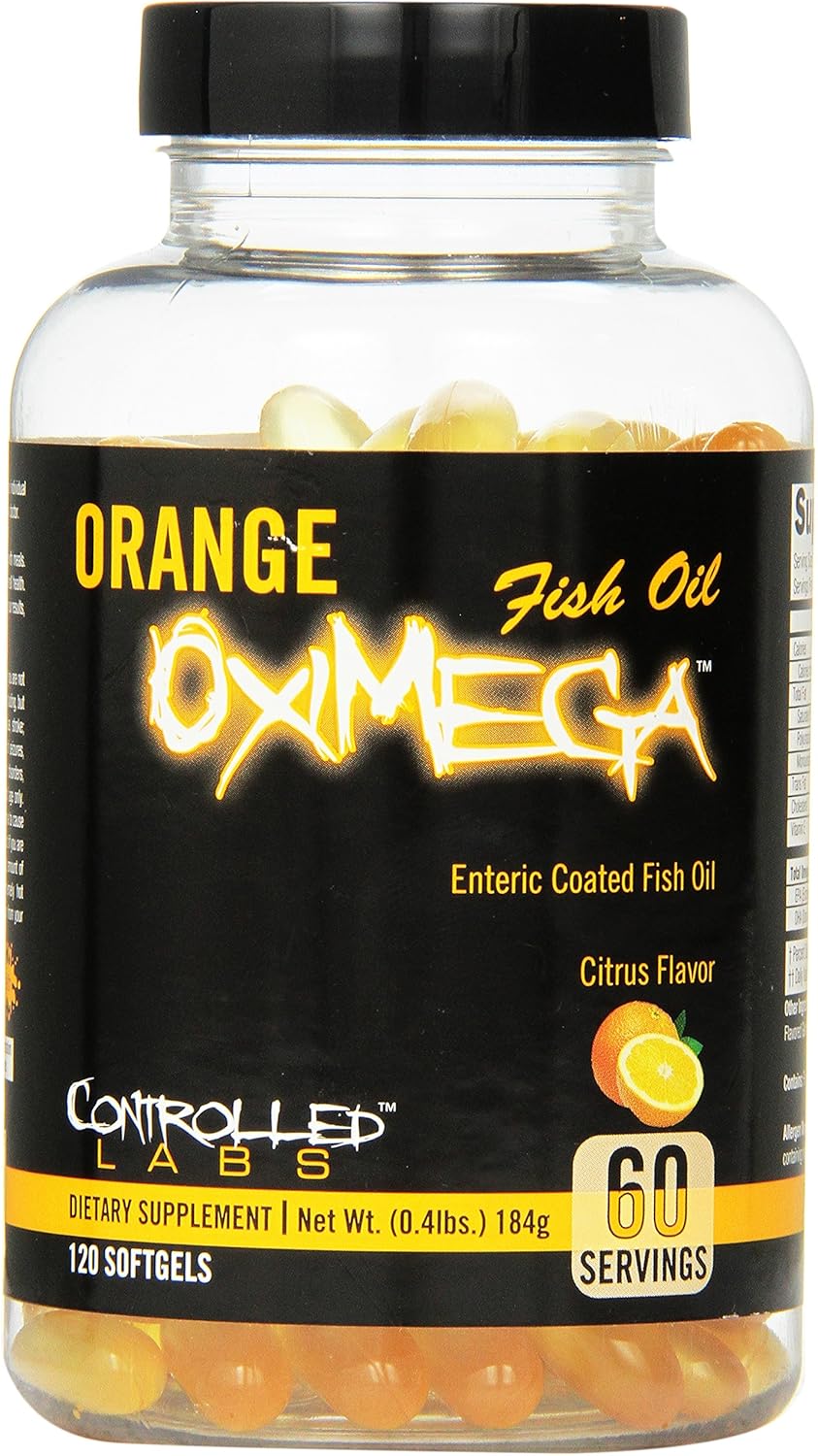 CONTROLLED LABS Overall Health Bundle, 45 Servings Orange Triad, 120 Count Orange Oximega Fish Oil, Muscle Building and Recovery Supplement for Men and Women