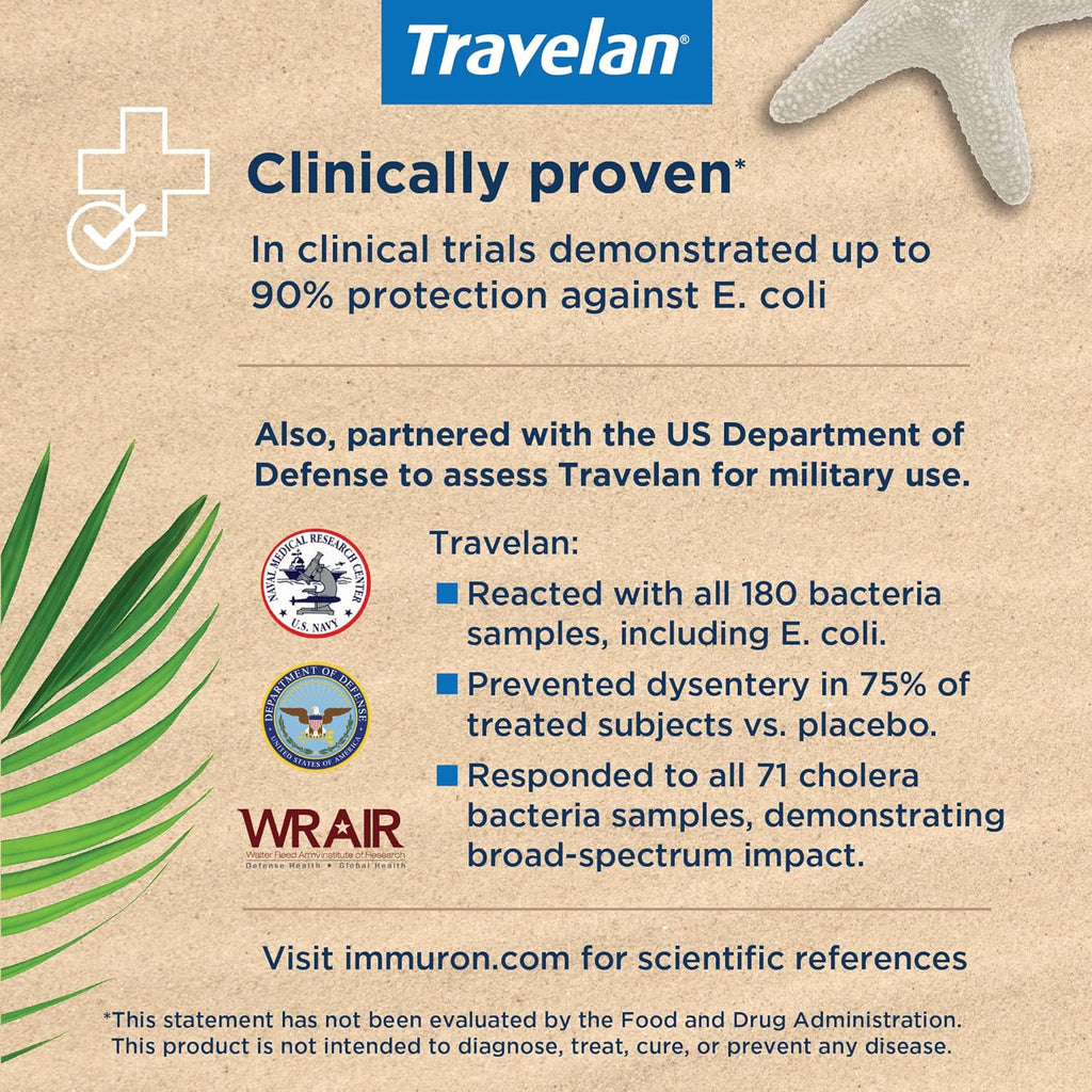 Anti Diarrhea Pills Help Prevent Traveler’s Diarrhea Before It Starts, Clinically Proven, Travel Essentials, Drug-Free Colostrum, Natural Digestive and Immune Support Supplement, 30 Count