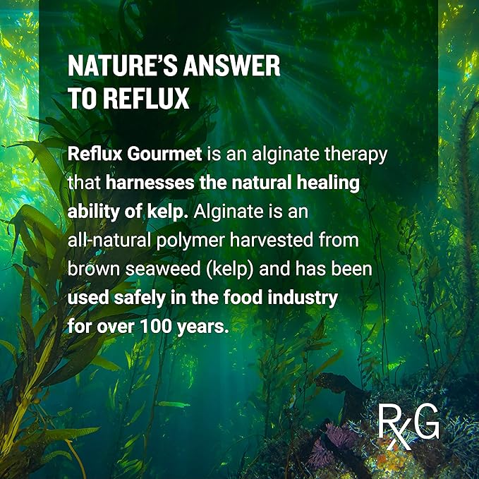REFLUX GOURMET Natural Heartburn Acid Reflux Relief Support Supplement for GERD, LPR, Indigestion, Aid for Intermittent Fasting, Alginate Therapy, Single Serve 25 Pack, Mint Chocolate/Vanilla Caramel
