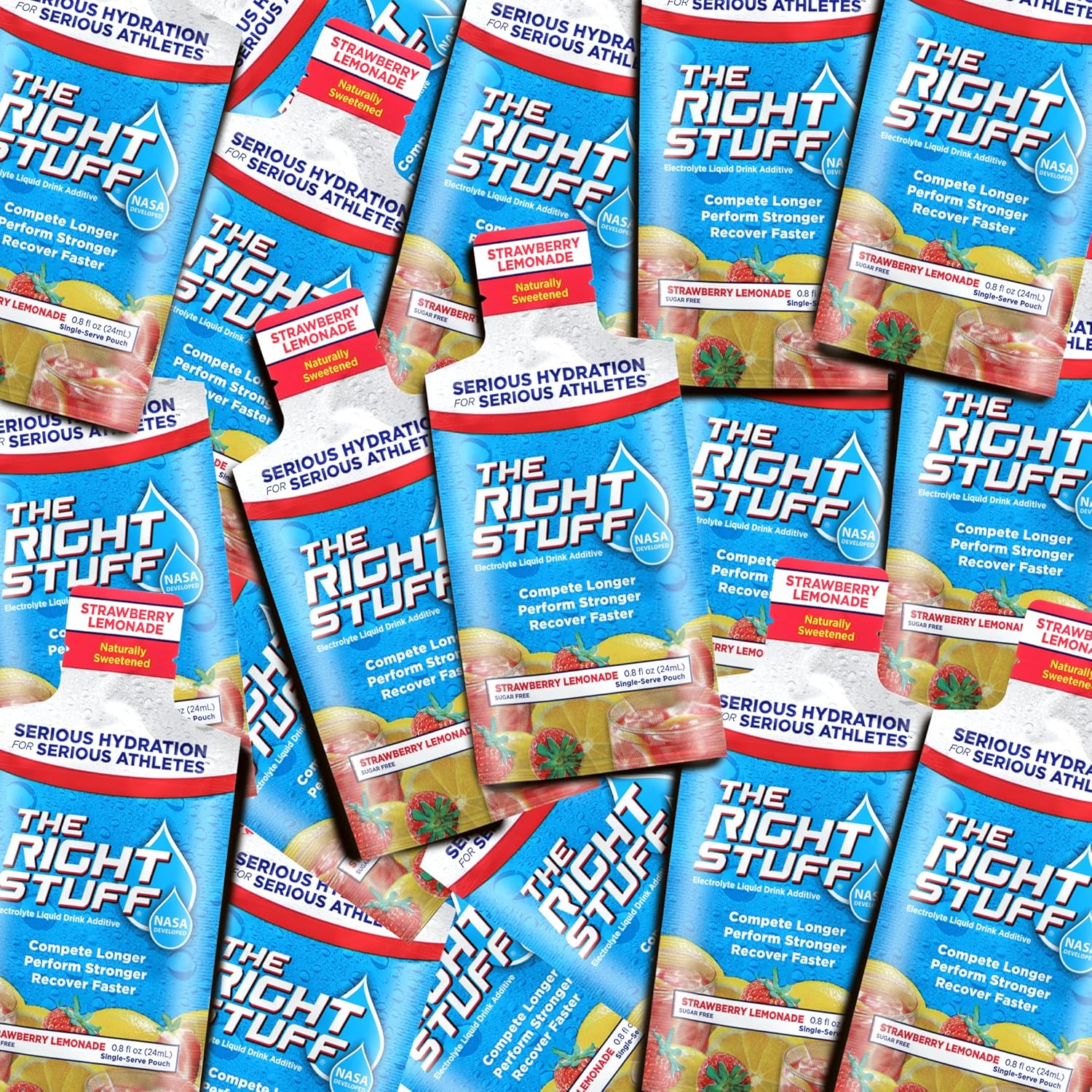 The Right Stuff Electrolyte Drink Concentrate - 10-Pouch Box - Strawberry Lemonade