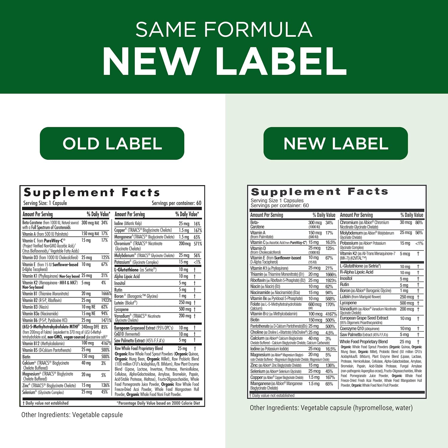 EMERALD LABS Men's 45+ 1-Daily Multi - Made with Saw Palmetto, Lycopene & More for Heart, Bone & Immune Support* - Gluten-Free - 60 Vegetable Capsules