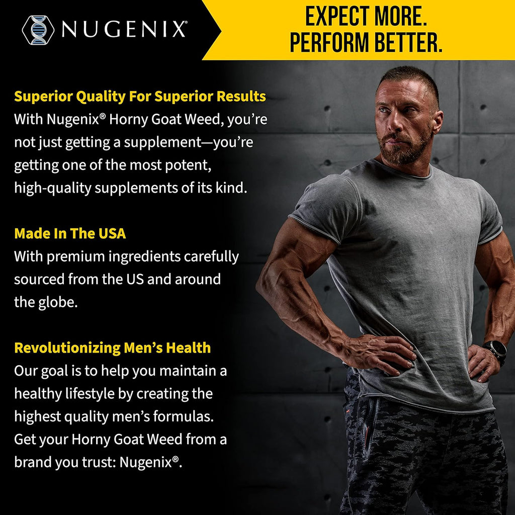 Nugenix Essentials Horny Goat Weed Extract - Epimedium Extract - 60 Capsules