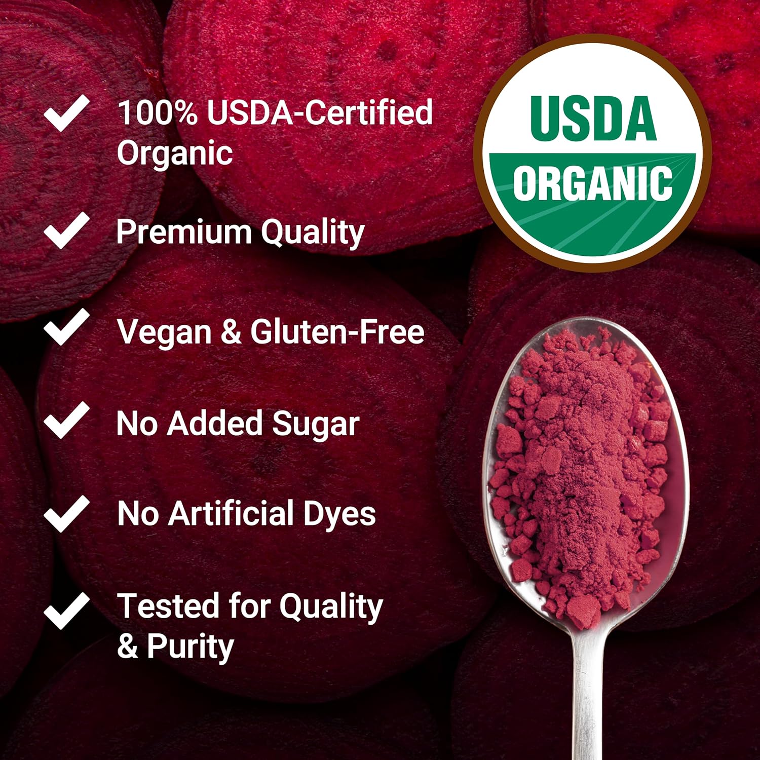 FORCE FACTOR Total Beets Organic Beetroot Powder, Superfood to Boost Daily Nutrition, USDA Organic, Vegan, Gluten-Free, and Non-GMO Beet Supplement, Unflavored, 180 Servings, 2-Pack