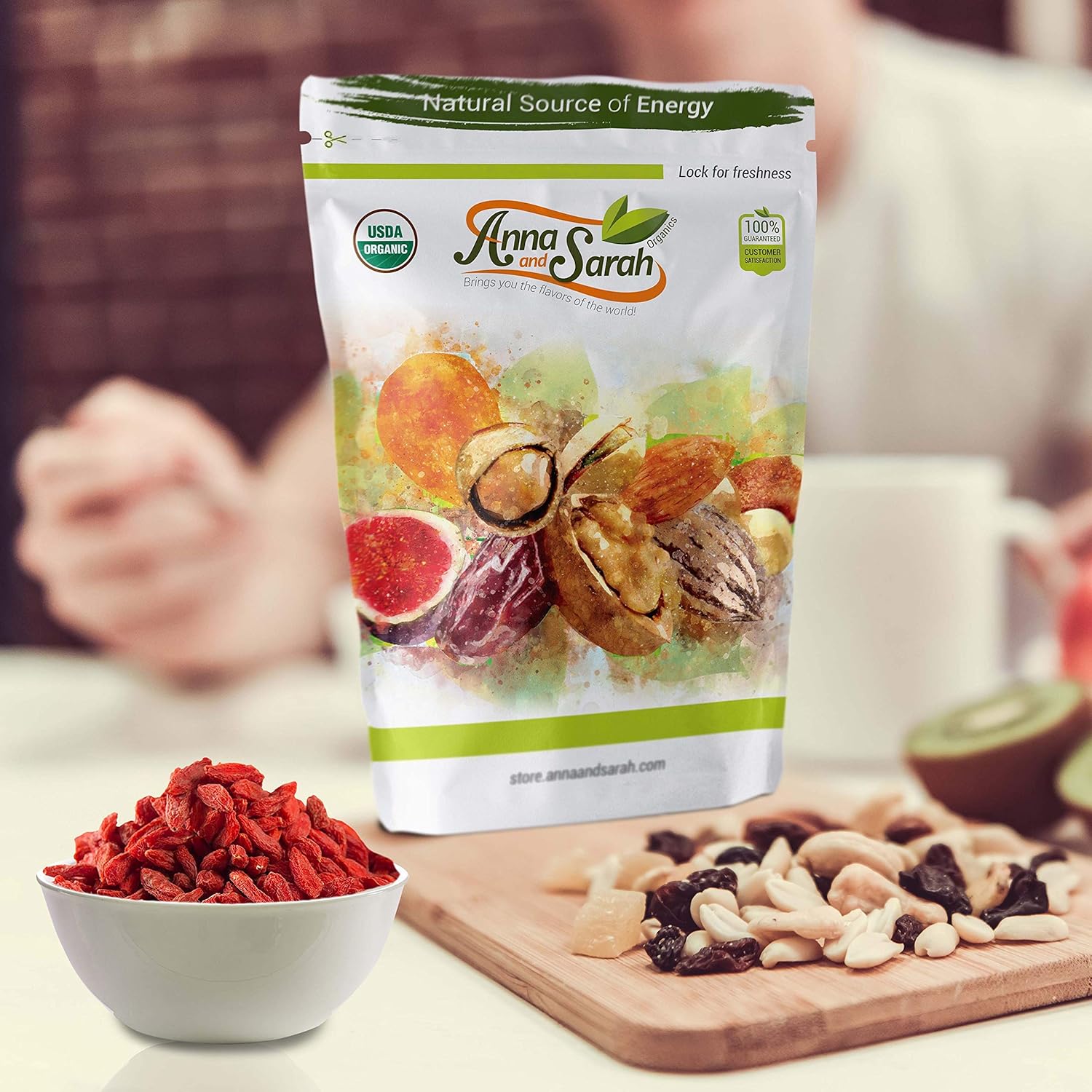 Anna and Sarah Organic Dried Goji Berries 3 Lbs in Resealable Bag
