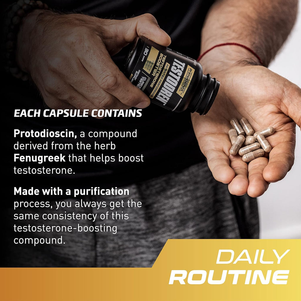 Testodren Advanced Testosterone Booster for Men | Natural Stamina, Endurance, Energy & Strength Enhancing Supplement | Lean Muscle Builder | Sports Nutrition Testosterone Booster