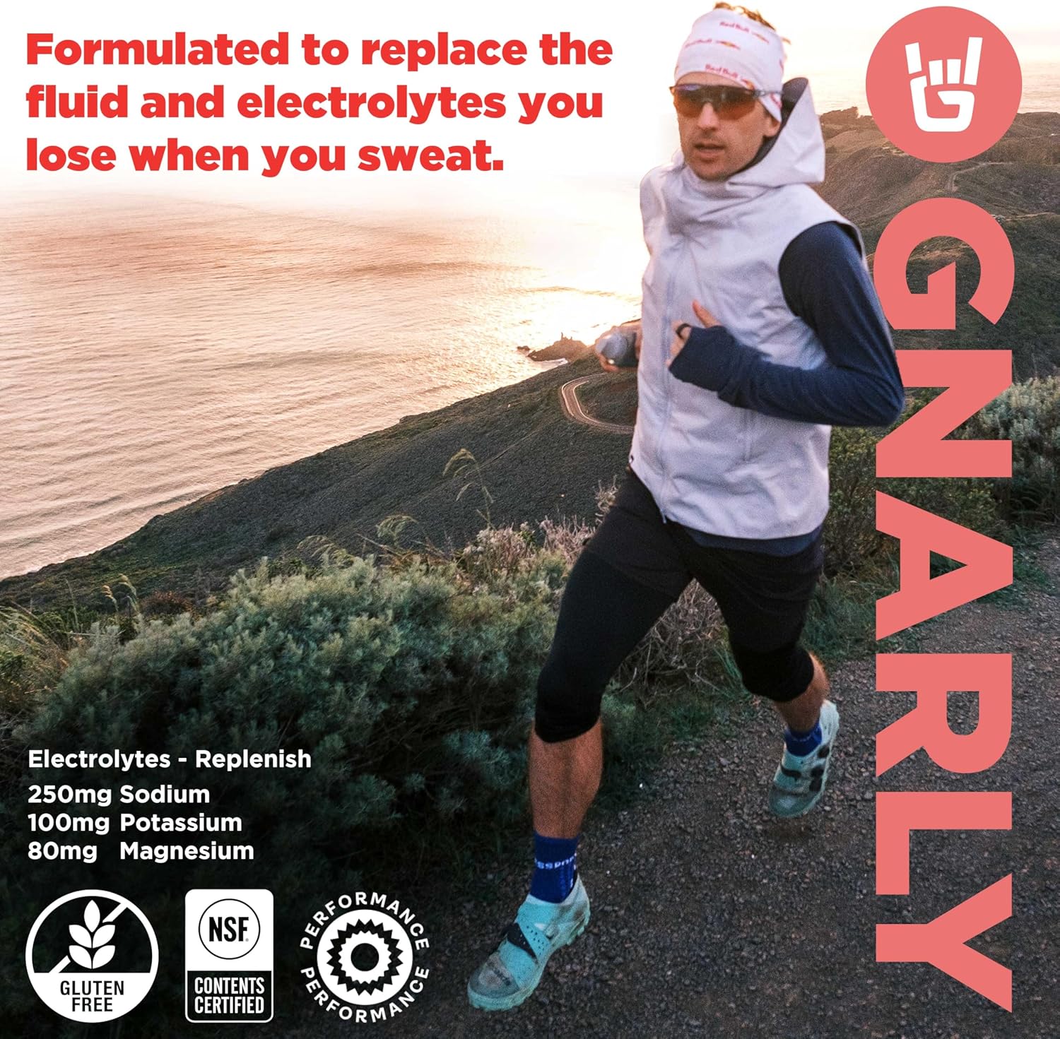 Gnarly Nutrition Hydrate Electrolyte Powder – Ruby Red Grapefruit Exercise Hydration Drink Mix – NSF Contents Certified – Electrolyte Solution, Performance & Recovery – Ruby Red Grapefruit, 14.10 oz