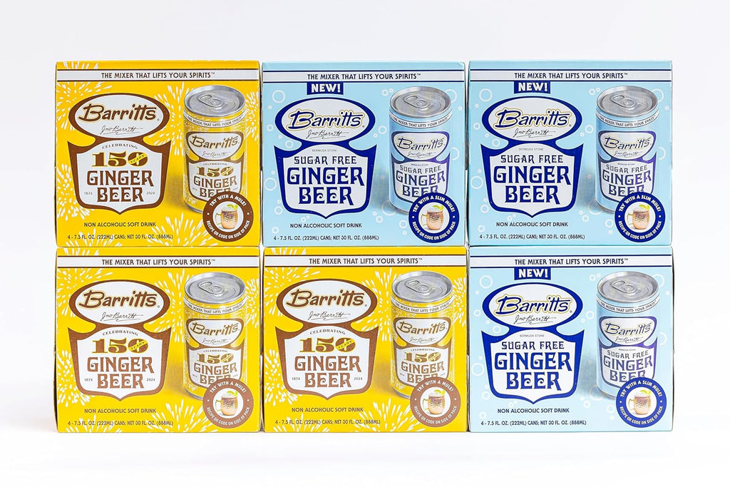 Barritt's Mixers - Ginger Beer Mix, Non-Alcoholic Soda Cocktail Mixer, 7.5 fl oz Cans, 24 Pack, Mini