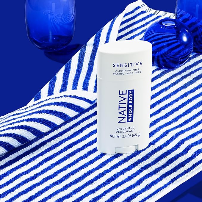 Native Whole Body Deodorant Stick Contains Naturally Derived Ingredients, Deodorant for Men and Women | 72 Hour Odor Protection, Aluminum Free with Coconut Oil and Shea Butter | Unscented
