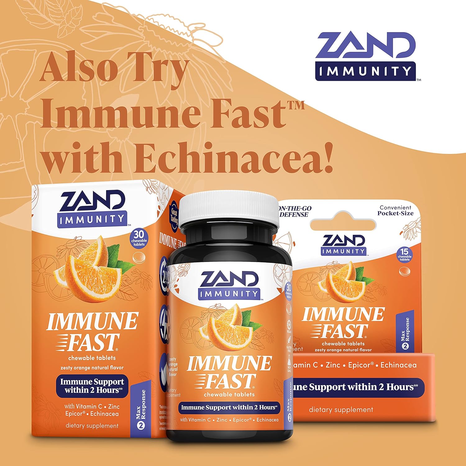ZAND Elderberry Zinc Immunity Gummies with Vitamin C | Year-Round Immune Support for Children & Adults | 60ct, 30 Serv. (Pack of 2)