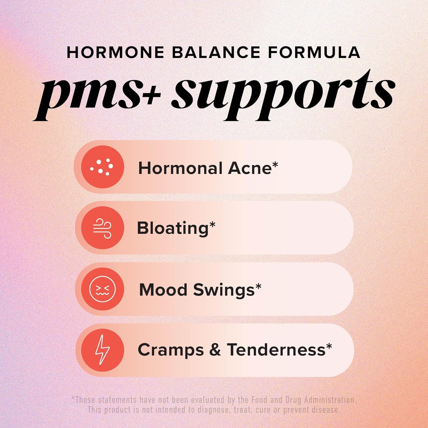 PMS Support Supplement for Women with PMS Relief | Hormonal Acne, Hormone Balance & Period Relief | Chasteberry Supplements | Microbeadlets with Dong Quai, Cranberry & Vitamin B6 | Non-GMO 30ct