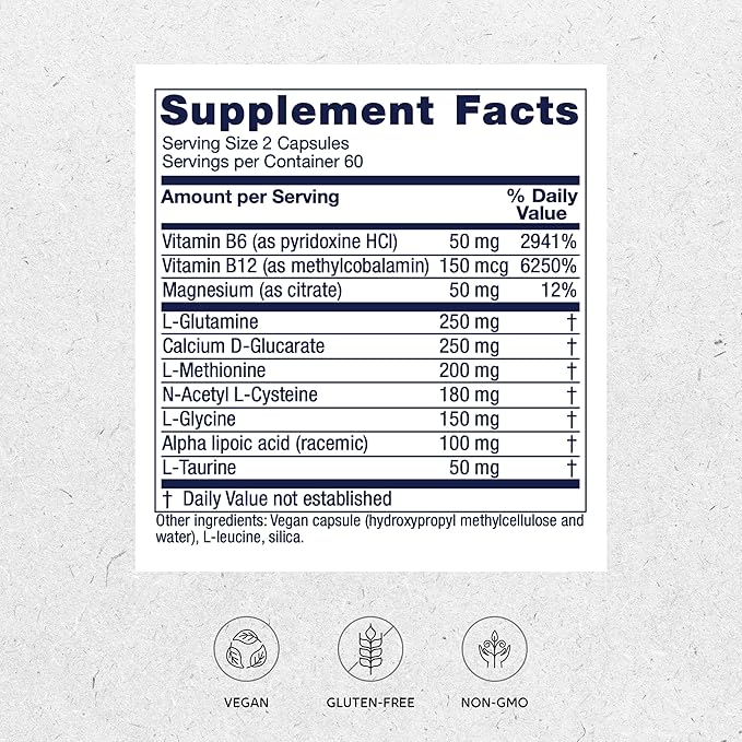 Vitanica Endocrine Disruptor Relief, Liver Detox Cleanse Support, Dr. Formulated Liver Support Supplement with Calcium D-Glucarate, ALA, NAC, L-Glycine & More, Vegan, 120 Capsules