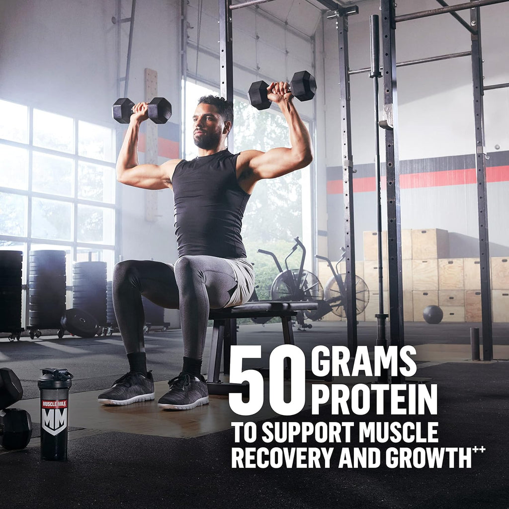 Muscle Milk Pro Series Protein Powder Supplement, Intense Vanilla, 5 Pound, 28 Servings, 50g Protein, 3g Sugar, 20 Vitamins & Minerals, NSF Certified for Sport, Workout Recovery, Packaging May Vary