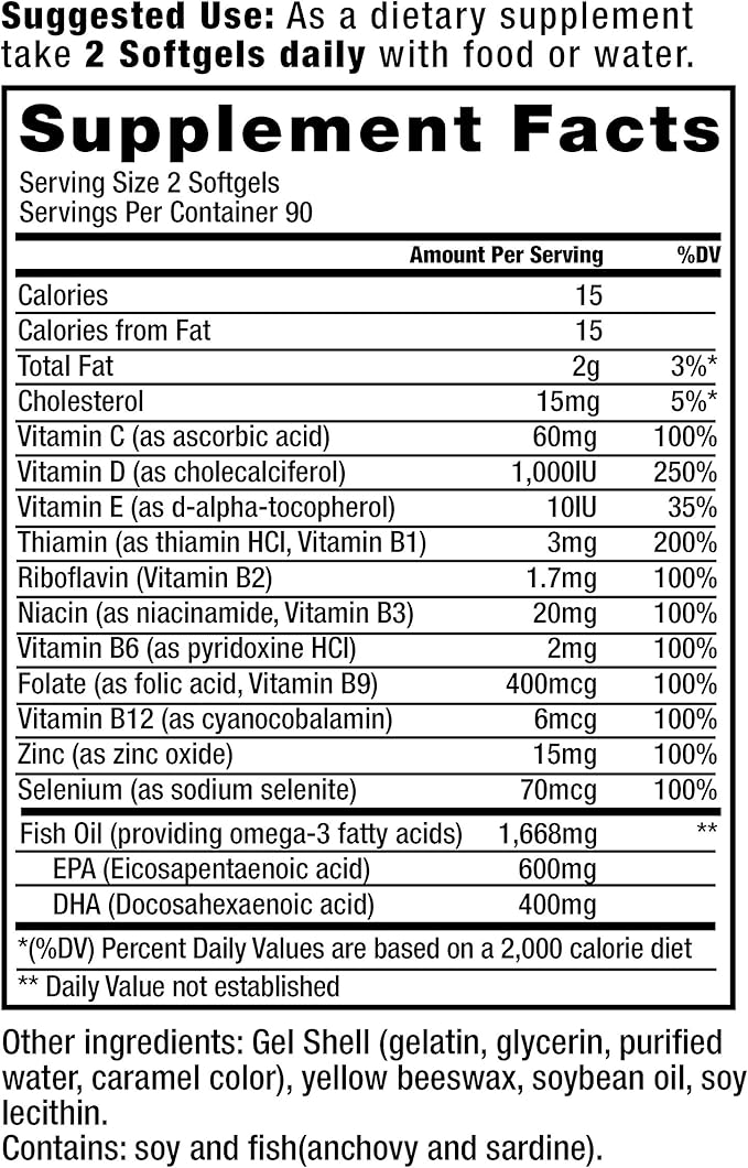 Cardiamin Heart Health and General Wellness Multivitamins 90-Day Supply