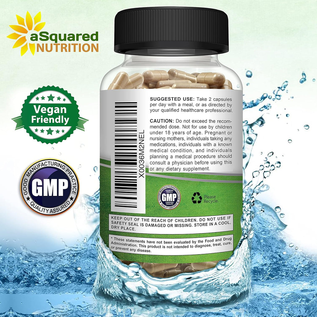 aSquared Nutrition Shilajit 1000mg - 120 Capsules - Pure Shilajit Extract Supplement and Powder Complex Pills - Natural Humic & Fulvic Acid & Trace Minerals - Alternative to Resin & Drops