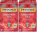 Twinings Christmas Black Tea Individually Wrapped Bags, 20 Count (Pack of 2), Aromatic Cinnamon & Clove, Caffeinated, Enjoy Hot or Iced, 20 Teabags