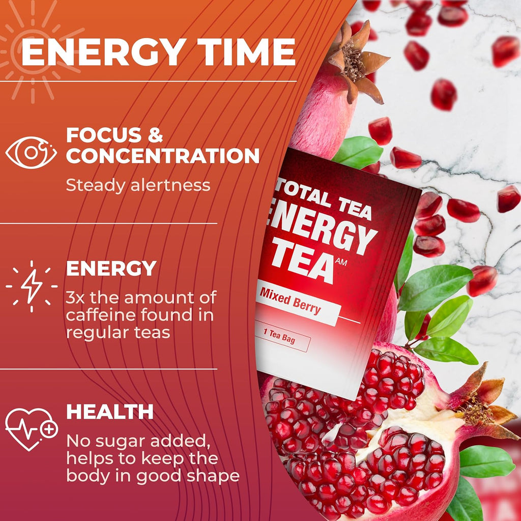 Total Tea Detox Tea & Energy Set - 25 Day Detox - Herbal SIim Tea with Chamomile - Hibiscus Tea and Ginger Root for Colon Cleanse – Natural Citrus & Cinnamon Fruit Tea for Digestive Health