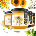 HONIGMA® Raw Honey | Exquisite Taste | 100% Pure | Unpasteurized | Unfiltered | Partially crystallized | 8.8 Fl Oz (Pack of 4)