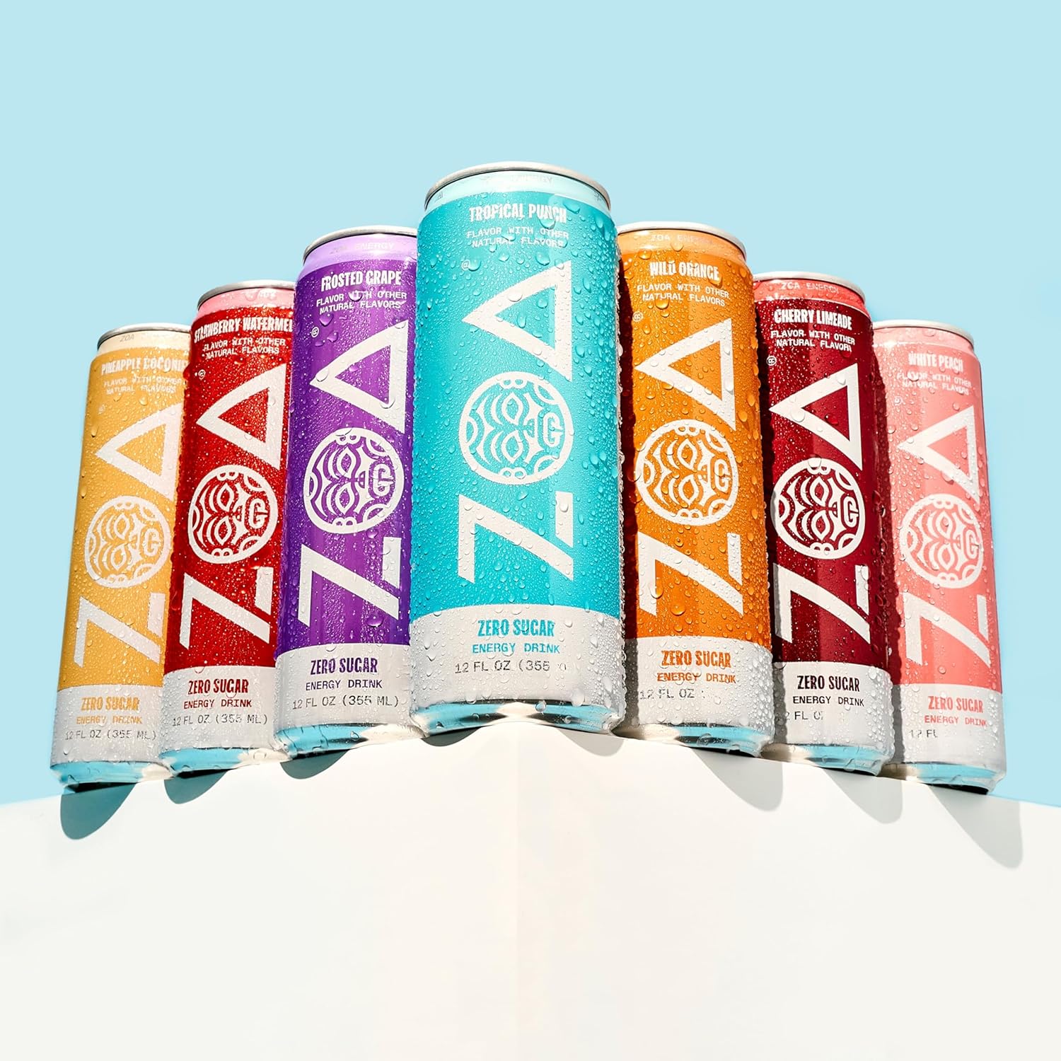 ZOA Zero Sugar Energy Drinks, Wild Orange - Sugar Free with Electrolytes, Healthy Vitamin C, Amino Acids, Essential B-Vitamins, and Caffeine from Green Tea - 16 Fl Oz (12-Pack)