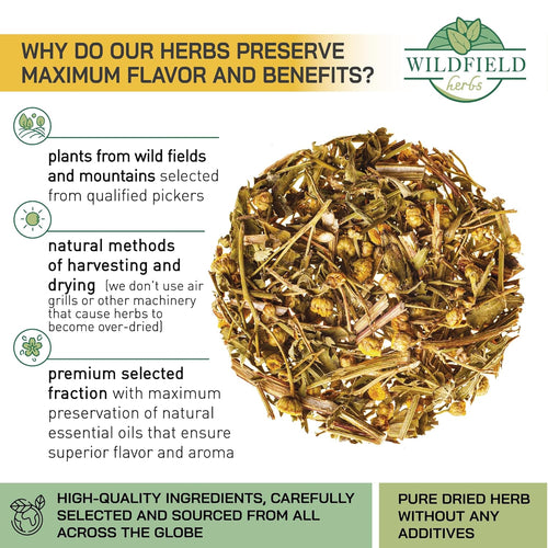 1.8 oz. Pishma Tea Tansy Flowers Herbal Tea (Tanacetum Vulgare L.) - 50g Dried Cut Tansy Flowers Herb