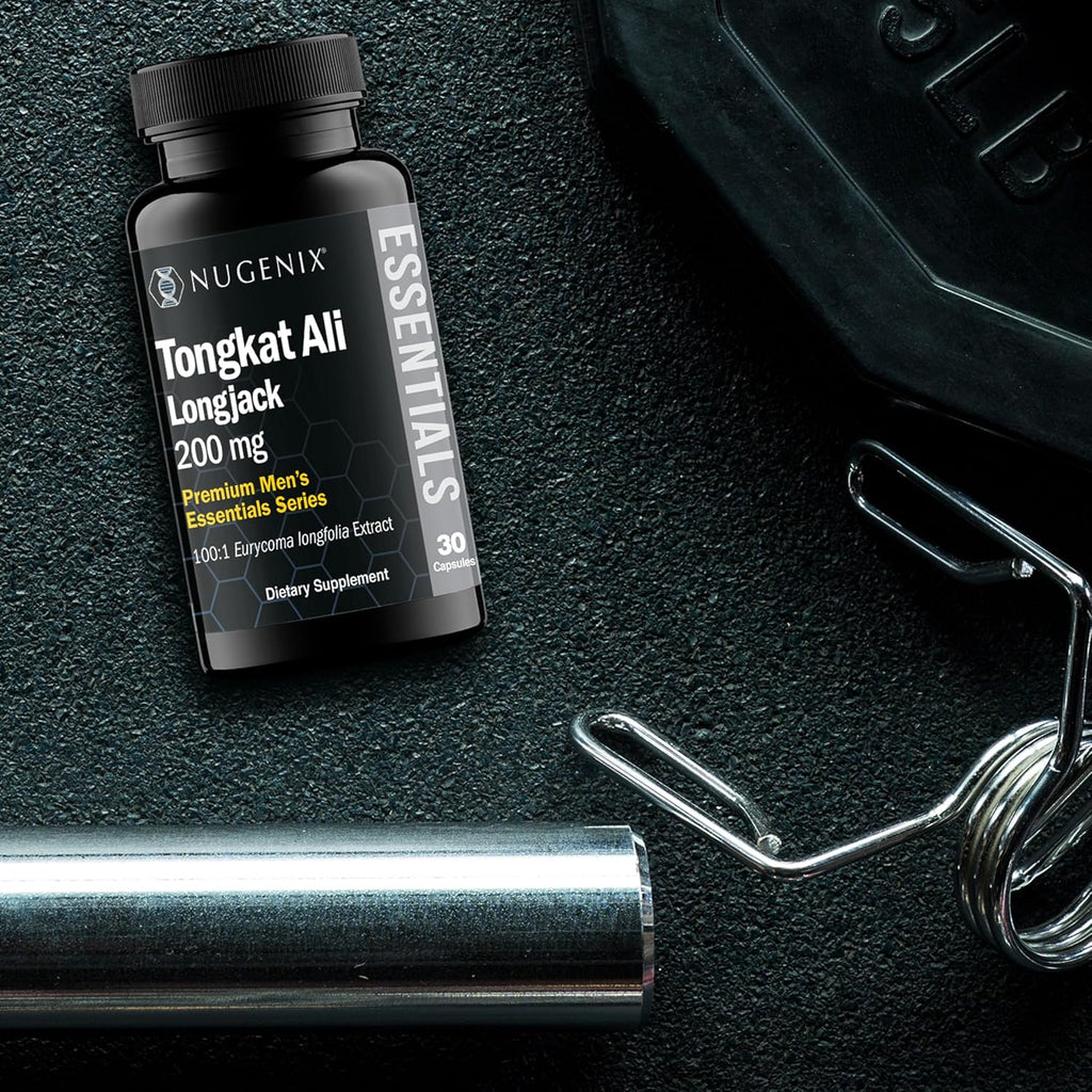Nugenix Essentials Tongkat Ali for Men, Support for Men's Health, Longjack Eurycoma Longifolia Extract, 30ct