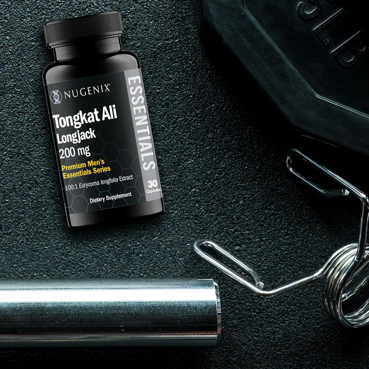 Nugenix Essentials Tongkat Ali for Men, Support for Men's Health, Longjack Eurycoma Longifolia Extract, 60 Count